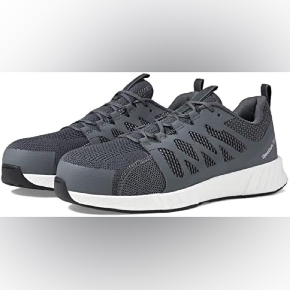 NIB Reebok Men’s Fusion Flexweave Comp Toe Industrial Shoes in Charcoal size 7 - Picture 1 of 9